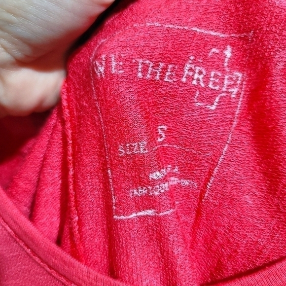 WE THE FREE COLOR BLOCK TUNIC LENGTH RAW HEMS T-SHIRT SZ SMALL - Picture 3 of 9